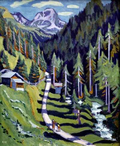 Vale do Sertig. 1937. (óleo sobre tela) de Ernst Ludwig Kirchner