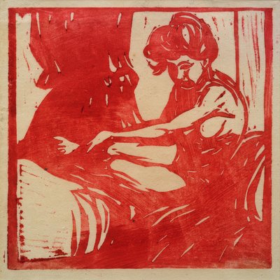 Ato menina sentada de Ernst Ludwig Kirchner