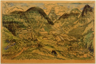 Stafelalp mit Tinzenhorn de Ernst Ludwig Kirchner