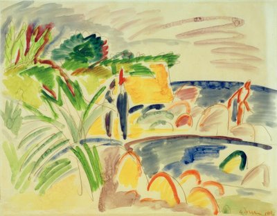 Cena de praia em Fehmarn de Ernst Ludwig Kirchner