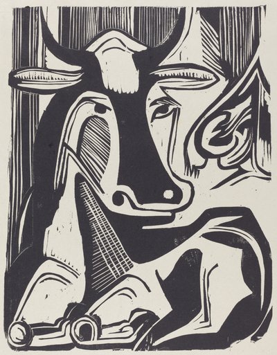 A Grande Vaca Deitada (Grosse Liegende Kuh) de Ernst Ludwig Kirchner