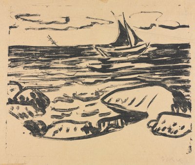 O mar perto de Staberhuk de Ernst Ludwig Kirchner