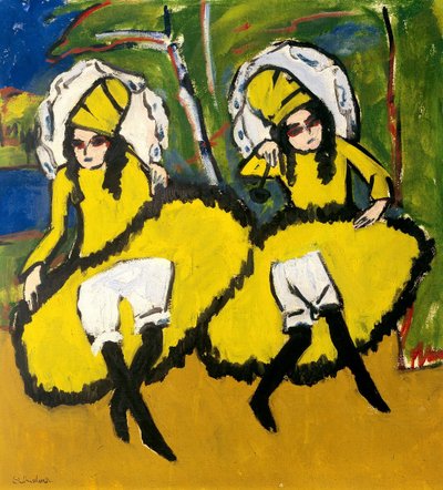 Dois Dançarinos, 1910-1911 de Ernst Ludwig Kirchner