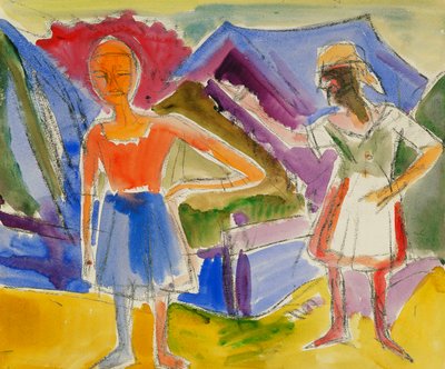 Duas figuras; Duas figuras, de Ernst Ludwig Kirchner