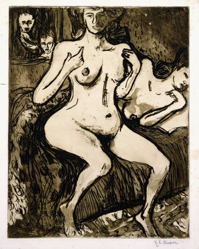 Duas Mulheres, 1907 de Ernst Ludwig Kirchner