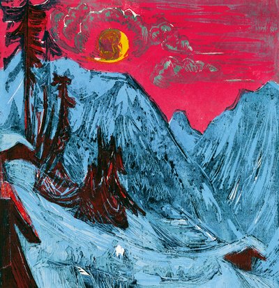 Noite de lua de inverno de Ernst Ludwig Kirchner