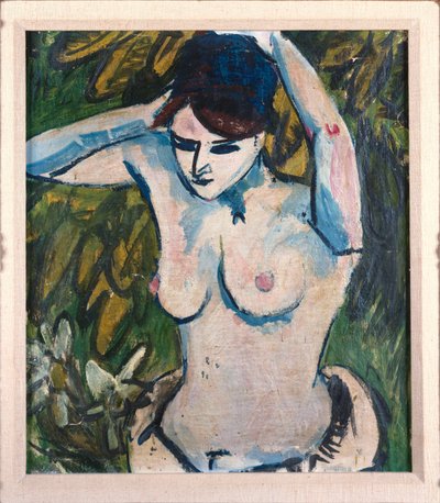 Mulher com braços erguidos, 1910 de Ernst Ludwig Kirchner
