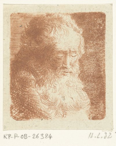 Velho de barba virada para baixo: três quartos, para a direita de Ernst Willem Jan Bagelaar