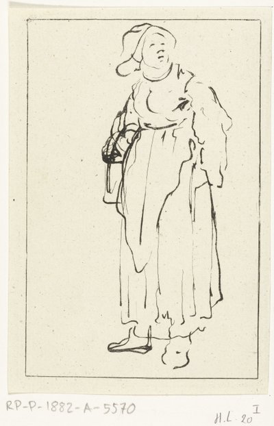esposa de fazendeiro em pé de Ernst Willem Jan Bagelaar