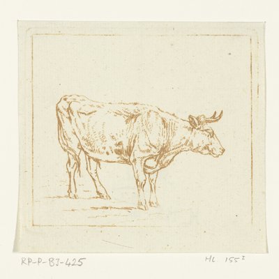 Touro em pé, virado para a direita de Ernst Willem Jan Bagelaar