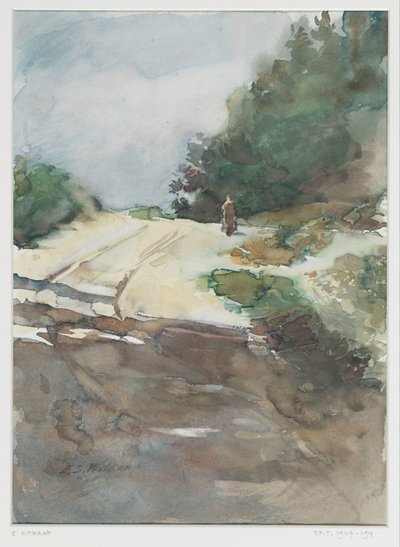Estrada de areia através da paisagem arborizada de Ernst Witkamp
