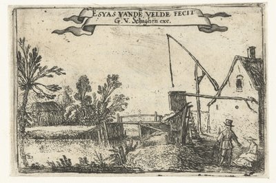 Casa agrícola perto de um canal
Pequenas paisagens (título da série) de Esaias van de Velde