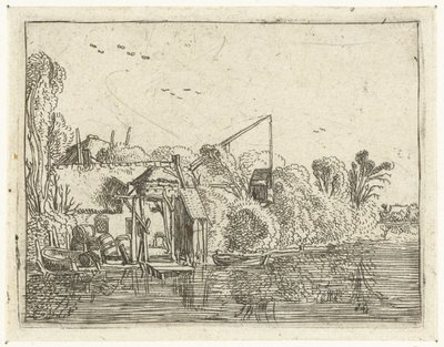 Cervejaria nas margens de um rio
Pequenas paisagens (título da série) de Esaias van de Velde