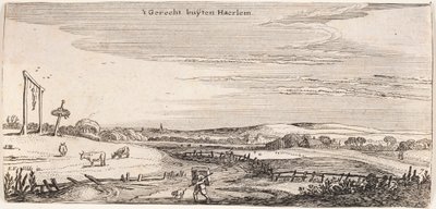 Galgebakke perto de Haarlem de Esaias van de Velde