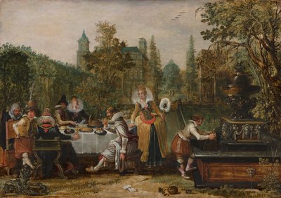 Merry Company em um parque, 1614 de Esaias van de Velde
