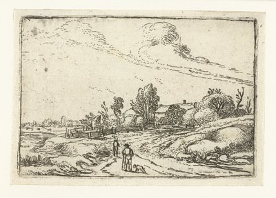 Caminho ao longo de uma quinta
Pequenas paisagens (título da série) de Esaias van de Velde