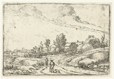 Caminho ao longo de uma quinta
Pequenas paisagens (título da série) de Esaias van de Velde