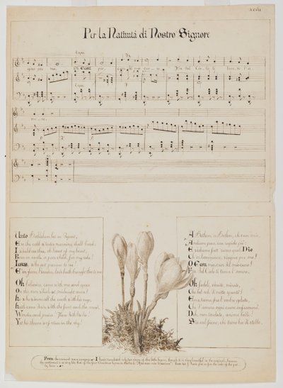 Para a folha de músicas de Natividade de Nosso Senhor, c.1868-1882 de Esther Frances Alexander