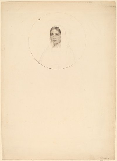 cabeça de mulher jovem de Esther Frances Alexander