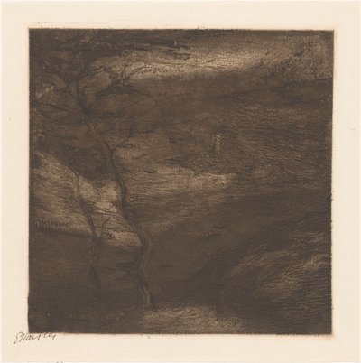 Noite nos Pirineus (título original no objeto) de Etha Fles (signed by artist)