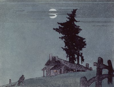 A herdade, 1937 (linogravura) de Ethleen Palmer