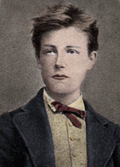 Arthur Rimbaud, poeta e aventureiro francês - Retrato de Arthur Rimbaud (1859 - 1891) tem 17 anos de idade. Fotografia de Carjat. de Etienne (after) Carjat