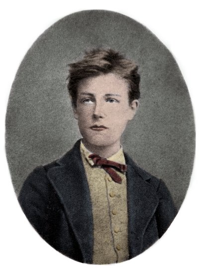 Arthur Rimbaud, poeta e aventureiro francês - Retrato de Arthur Rimbaud (1859 - 1891) tem 17 anos de idade. Fotografia de Carjat. de Etienne (after) Carjat