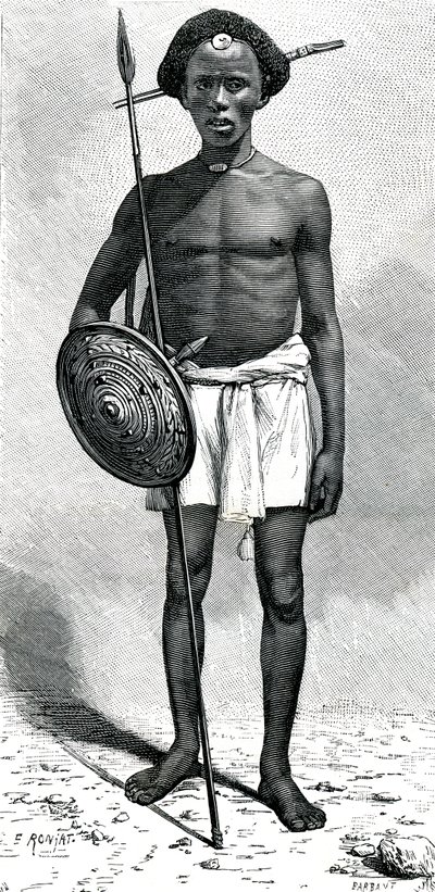 Guerreiro somali do clã Ouadan de Etienne Antoine Eugene Ronjat