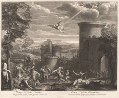 Martírio de Saint Estienne (O Martírio de São Sebastião) de Etienne Baudet, after Annibale Carracci