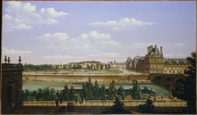 O Jardim e o Palácio das Tulherias, vistos do Quai d