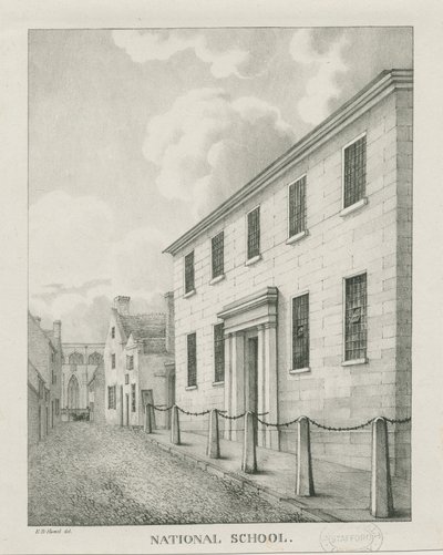 Tamworth - Escola Nacional: litografia, nd [1796-1865] (impressão) de Etienne Bruno Hamel