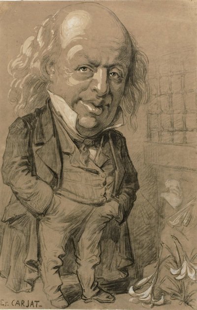 Retrato caricatural de Pierre-Jean de Beranger de Etienne Carjat