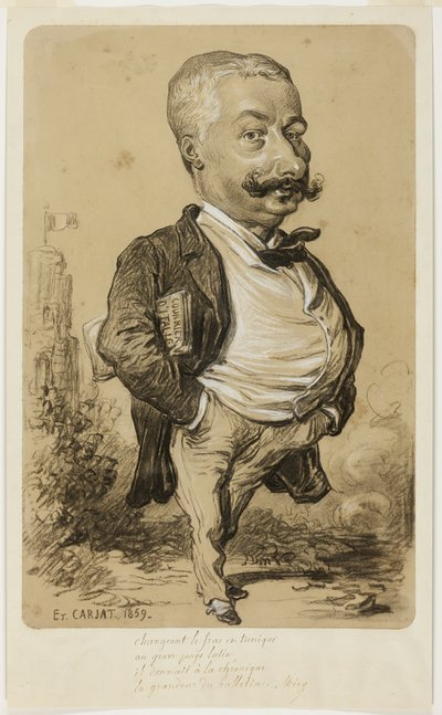 Caricatura de um homem de Etienne Carjat