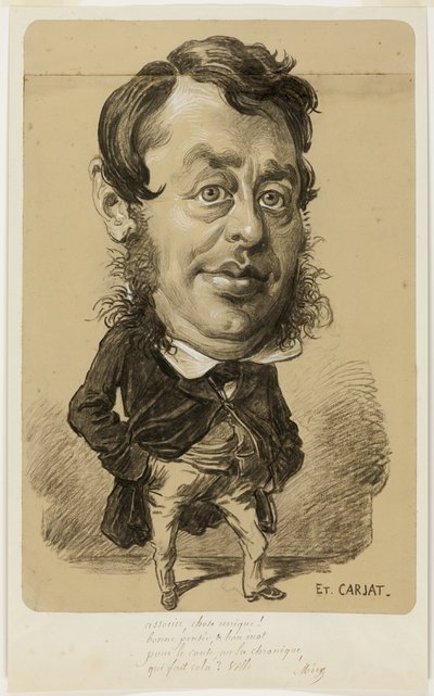 Caricatura de um homem de Etienne Carjat