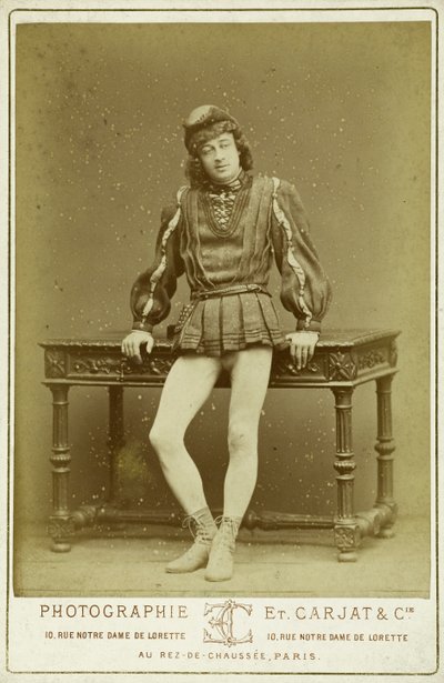Charley no papel de Jehan Frollo de Etienne Carjat