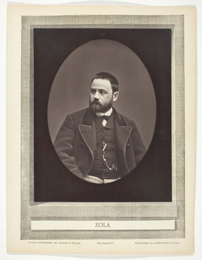 Émile Zola (romancista, dramaturgo e jornalista francês, 1840-1902) de Etienne Carjat