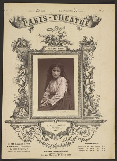 Teatro de Paris: Angele Moreau de Etienne Carjat