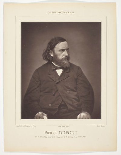 Pierre Dupont de Etienne Carjat