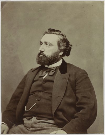 Retrato do Primeiro Ministro da França Léon Gambetta 1838-1882. de Etienne Carjat