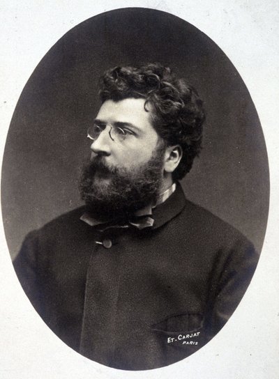Retrato do compositor Georges Bizet. de Etienne Carjat