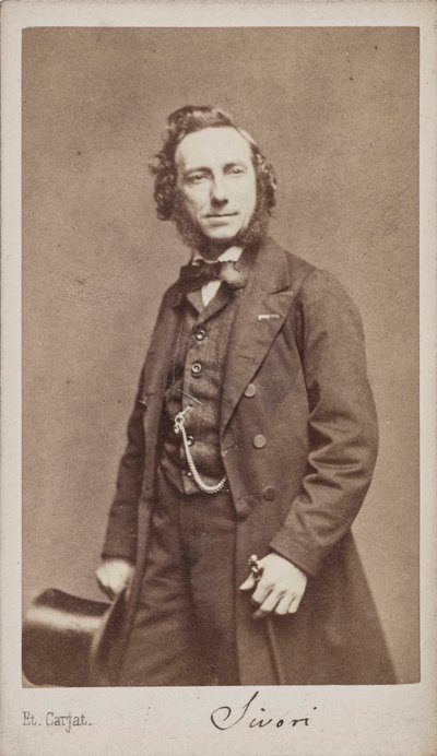 Retrato do violinista e compositor Camillo Sivori 1815-1894 . de Etienne Carjat