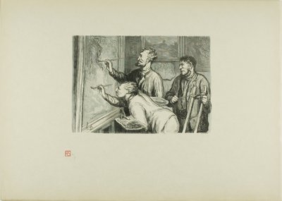 A Exposição de Pinturas de 1868: Dando-lhe o último toque de Etienne Carjat
