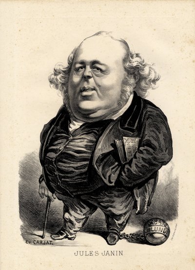 Folha voadora - Ilustração de Etienne Carjat (1826-1906): Janin Jules (1804-1874) de Etienne Carjat