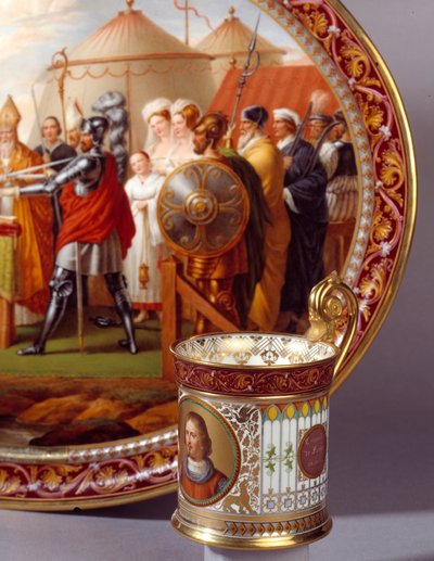 Chávena para servir chocolate. Realizado por Etienne Charles Leguay (1762-1846) de Etienne-Charles Leguay