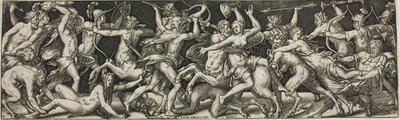 Combate de Centauros e Lapiths de Etienne Delaune