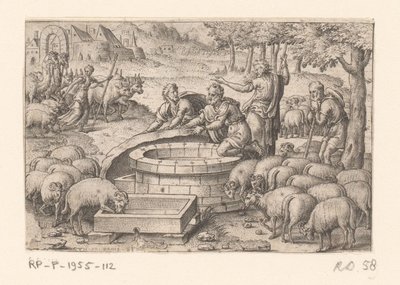 Jacob levanta a pedra do poço
Histoire de la Genèse (título da série) de Etienne Delaune
