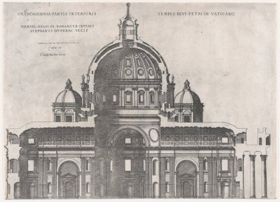 O espelho romano Pedro, século XVI., século XVI. de Etienne Duperac