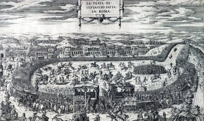 Dupérac Festa de Testaccio 1554 de Etienne Duperac