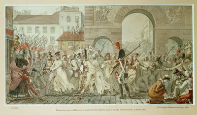 Depois da batalha de Montmirail ... (gravura) de Etienne Jean Delecluze