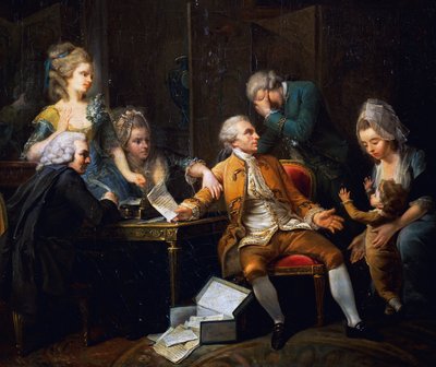 Contrato quebrado, pintura de Jeaurat Etienne (1699-1789), França de Étienne Jeaurat